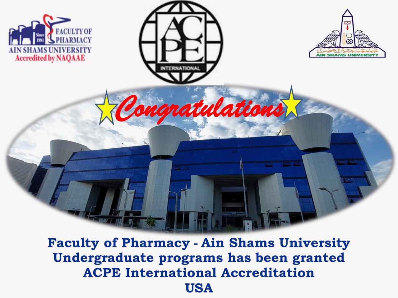 Acpe International Accreditation Of Bsc Pharmacy Pharmd And Bsc Acpe International Accreditation Of Bsc Pharmacy Pharmd And Bsc