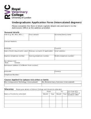 Fillable Online Undergraduate Application For Degree And Certificate Fillable Online Undergraduate Application For Degree And Certificate