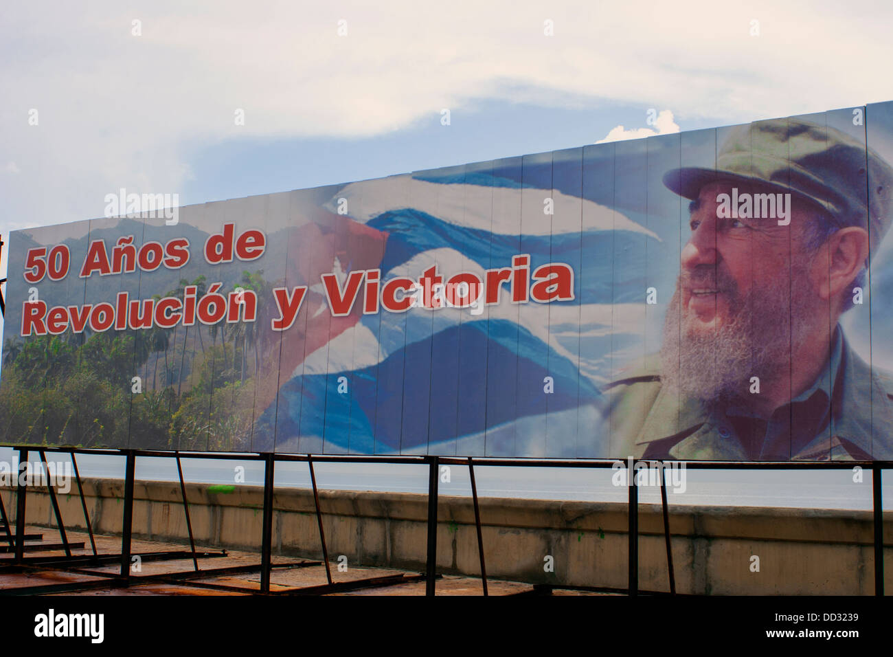 Iconic Poster Of Fidel Castro Depicting Fifty Years Since The Cuban Iconic Poster Of Fidel Castro Depicting Fifty Years Since The Cuban