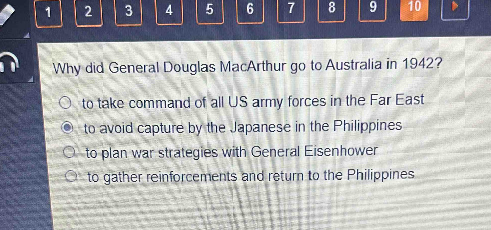 Why Did General MacArthur Go to Australia in 1942?